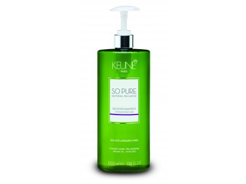 Keune SO PURE šampūnas pažeistiems plaukams RECOVER, 1000 ml Keune SO PURE šampūnas pažeistiems plaukams RECOVER, 1000 ml